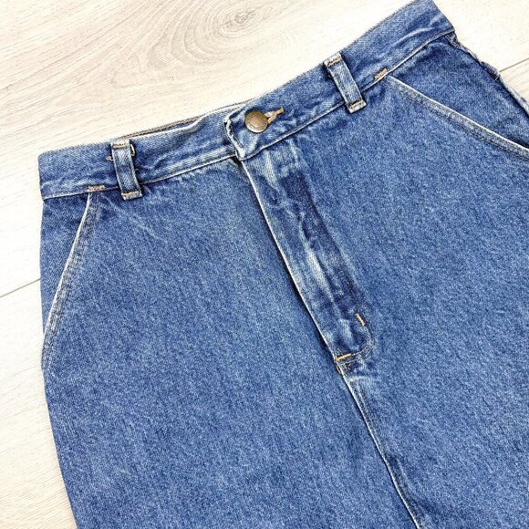 Wrangler Womens Vintage Denim Mini Skirt Blue Size 27 Y2K - Picture 3 of 6